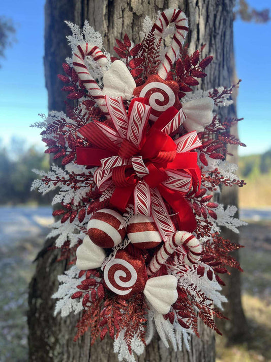 Candy Cane Lane Christmas Swag
